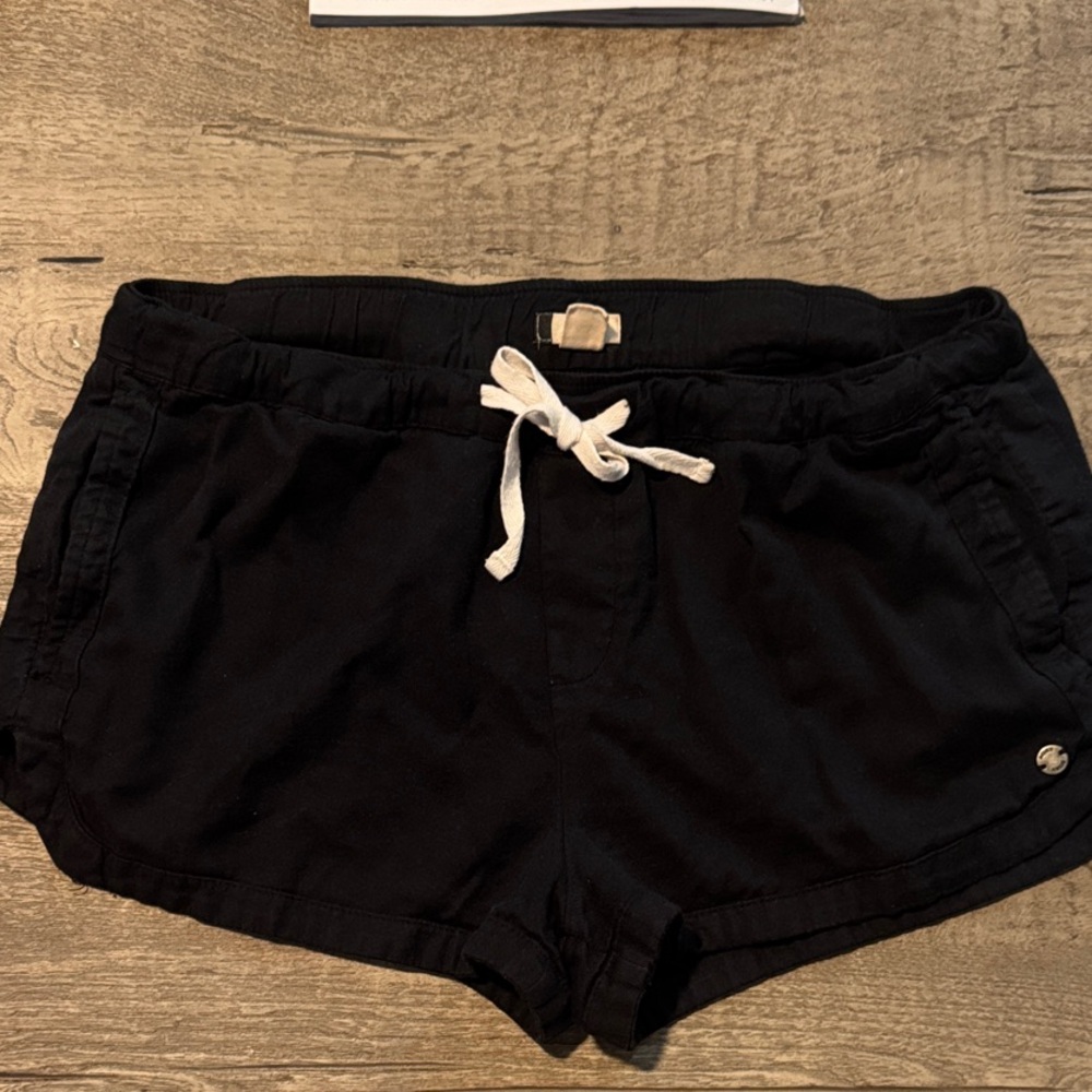 Roxy Black Athletic Shorts with White Drawstring